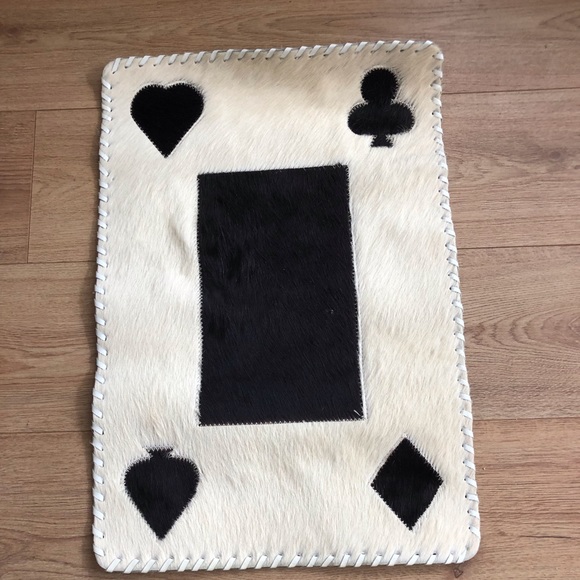 Other - Vintage 1960’s Cowhide Poker Mat Hand Stitched pure leather